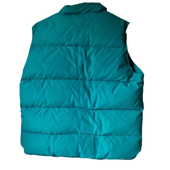 L.L.Bean Womens Teal Puffer Vest Size L Goose Down Nylon Shell Lining Made In US - Picture 2 of 8